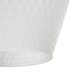 GLOBOSTAR® SKLO 206-0023 Μοντέρνο Κρεμαστό Φωτιστικό Οροφής με Ντουί 1 x E27 AC 220-240V IP20 - Λευκό - Μ22 x Π22 x Υ31cm - Image 7