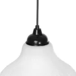 GLOBOSTAR® SKLO 206-0023 Μοντέρνο Κρεμαστό Φωτιστικό Οροφής με Ντουί 1 x E27 AC 220-240V IP20 - Λευκό - Μ22 x Π22 x Υ31cm - Image 9
