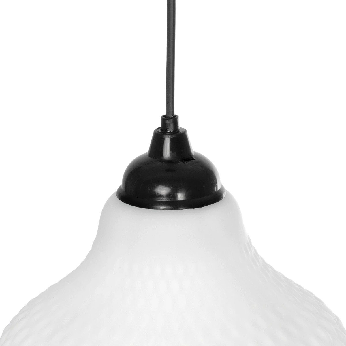 GLOBOSTAR® SKLO 206-0023 Μοντέρνο Κρεμαστό Φωτιστικό Οροφής με Ντουί 1 x E27 AC 220-240V IP20 - Λευκό - Μ22 x Π22 x Υ31cm - Image 9