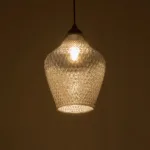 GLOBOSTAR® SKLO 206-0024 Μοντέρνο Κρεμαστό Φωτιστικό Οροφής με Ντουί 1 x E27 AC 220-240V IP20 - Μαύρο Φιμέ - Μ22 x Π22 x Υ31cm - Image 2