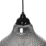 GLOBOSTAR® SKLO 206-0024 Μοντέρνο Κρεμαστό Φωτιστικό Οροφής με Ντουί 1 x E27 AC 220-240V IP20 - Μαύρο Φιμέ - Μ22 x Π22 x Υ31cm - Image 9