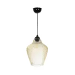 GLOBOSTAR® SKLO 206-0025 Μοντέρνο Κρεμαστό Φωτιστικό Οροφής με Ντουί 1 x E27 AC 220-240V IP20 - Mελί - Μ22 x Π22 x Υ31cm - Image 3