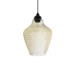 GLOBOSTAR® SKLO 206-0025 Μοντέρνο Κρεμαστό Φωτιστικό Οροφής με Ντουί 1 x E27 AC 220-240V IP20 - Mελί - Μ22 x Π22 x Υ31cm - Image 4