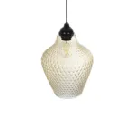 GLOBOSTAR® SKLO 206-0025 Μοντέρνο Κρεμαστό Φωτιστικό Οροφής με Ντουί 1 x E27 AC 220-240V IP20 - Mελί - Μ22 x Π22 x Υ31cm - Image 5