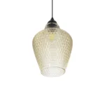 GLOBOSTAR® SKLO 206-0025 Μοντέρνο Κρεμαστό Φωτιστικό Οροφής με Ντουί 1 x E27 AC 220-240V IP20 - Mελί - Μ22 x Π22 x Υ31cm - Image 6