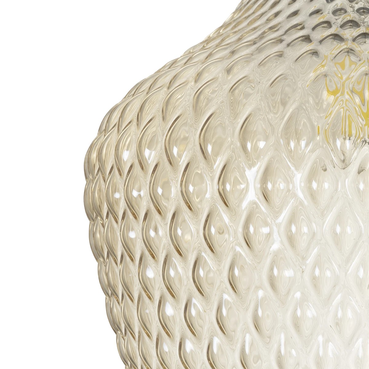 GLOBOSTAR® SKLO 206-0025 Μοντέρνο Κρεμαστό Φωτιστικό Οροφής με Ντουί 1 x E27 AC 220-240V IP20 - Mελί - Μ22 x Π22 x Υ31cm - Image 8