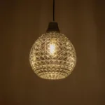 GLOBOSTAR® BASTIK 206-0026 Μοντέρνο Κρεμαστό Φωτιστικό Οροφής με Ντουί 1 x E27 AC 220-240V IP20 - Μαύρο Φιμέ - Μ22 x Π22 x Υ26cm - Image 2