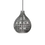 GLOBOSTAR® BASTIK 206-0026 Μοντέρνο Κρεμαστό Φωτιστικό Οροφής με Ντουί 1 x E27 AC 220-240V IP20 - Μαύρο Φιμέ - Μ22 x Π22 x Υ26cm - Image 4