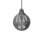 GLOBOSTAR® BASTIK 206-0026 Μοντέρνο Κρεμαστό Φωτιστικό Οροφής με Ντουί 1 x E27 AC 220-240V IP20 - Μαύρο Φιμέ - Μ22 x Π22 x Υ26cm - Image 6