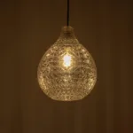 GLOBOSTAR® BASTIK 206-0027 Μοντέρνο Κρεμαστό Φωτιστικό Οροφής με Ντουί 1 x E27 AC 220-240V IP20 - Mελί - Μ22 x Π22 x Υ26cm - Image 2