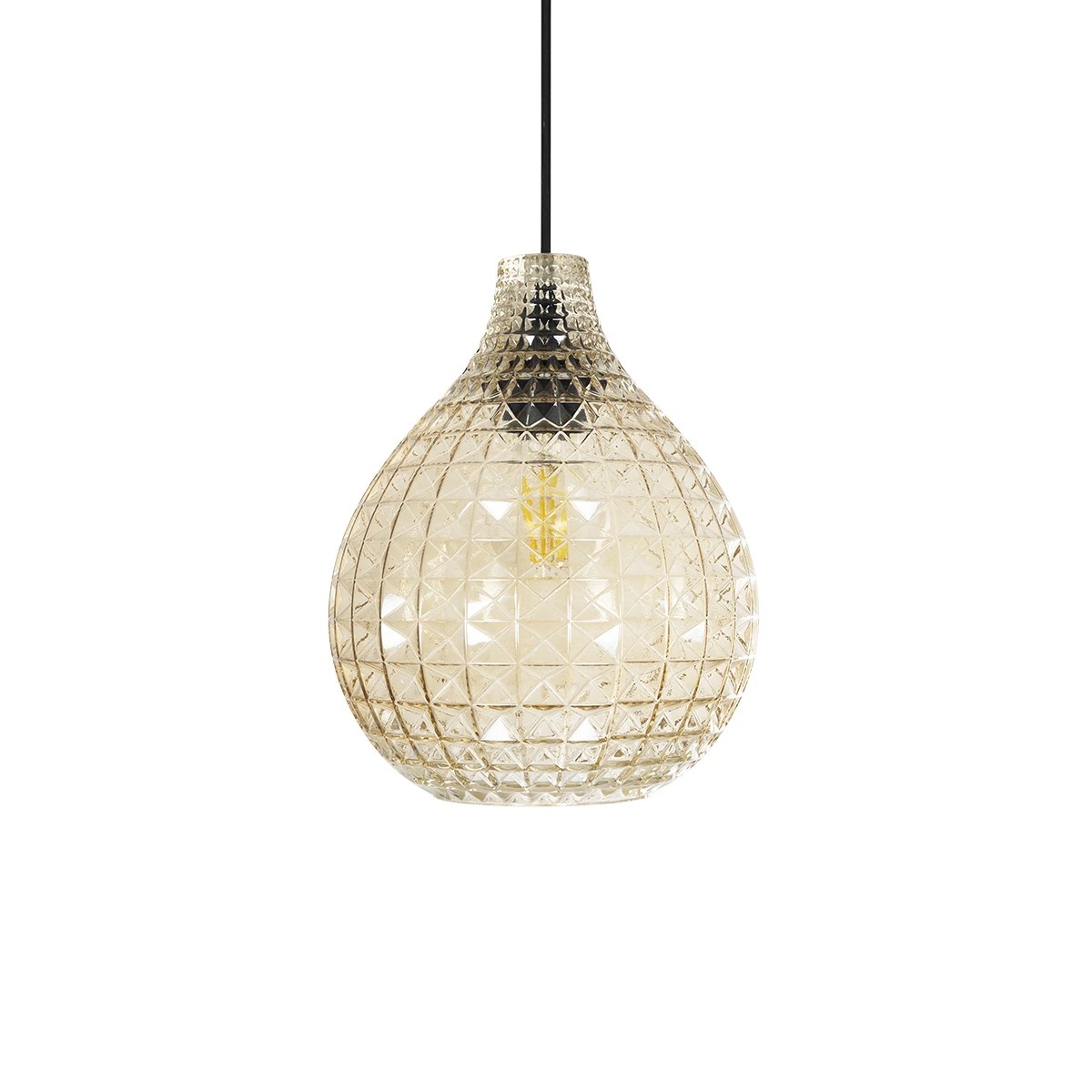 GLOBOSTAR® BASTIK 206-0027 Μοντέρνο Κρεμαστό Φωτιστικό Οροφής με Ντουί 1 x E27 AC 220-240V IP20 - Mελί - Μ22 x Π22 x Υ26cm - Image 4