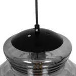 GLOBOSTAR® CORTE 206-0028 Μοντέρνο Κρεμαστό Φωτιστικό Οροφής με Ντουί 1 x E27 AC 220-240V IP20 - Μαύρο Φιμέ - Μ25 x Π25 x Υ30cm - Image 9