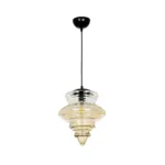 GLOBOSTAR® CORTE 206-0029 Μοντέρνο Κρεμαστό Φωτιστικό Οροφής με Ντουί 1 x E27 AC 220-240V IP20 - Mελί - Μ25 x Π25 x Υ30cm - Image 3