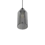 GLOBOSTAR® TUBE 206-0030 Μοντέρνο Κρεμαστό Φωτιστικό Οροφής με Ντουί 1 x E27 AC 220-240V IP20 - Μαύρο Φιμέ - Μ10 x Π10 x Υ24cm - Image 5