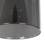 GLOBOSTAR® TUBE 206-0030 Μοντέρνο Κρεμαστό Φωτιστικό Οροφής με Ντουί 1 x E27 AC 220-240V IP20 - Μαύρο Φιμέ - Μ10 x Π10 x Υ24cm - Image 7