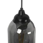 GLOBOSTAR® TUBE 206-0030 Μοντέρνο Κρεμαστό Φωτιστικό Οροφής με Ντουί 1 x E27 AC 220-240V IP20 - Μαύρο Φιμέ - Μ10 x Π10 x Υ24cm - Image 8