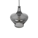 GLOBOSTAR® OVOCE 206-0032 Μοντέρνο Κρεμαστό Φωτιστικό Οροφής με Ντουί 1 x E27 AC 220-240V IP20 - Μαύρο Φιμέ - Μ20 x Π20 x Υ22cm - Image 6
