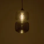 GLOBOSTAR® PIAGE 206-0036 Μοντέρνο Κρεμαστό Φωτιστικό Οροφής με Ντουί 1 x E27 AC 220-240V IP20 - Μαύρο Φιμέ - Μ18 x Π18 x Υ31cm - Image 2