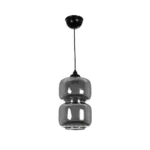 GLOBOSTAR® PIAGE 206-0036 Μοντέρνο Κρεμαστό Φωτιστικό Οροφής με Ντουί 1 x E27 AC 220-240V IP20 - Μαύρο Φιμέ - Μ18 x Π18 x Υ31cm - Image 3