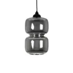 GLOBOSTAR® PIAGE 206-0036 Μοντέρνο Κρεμαστό Φωτιστικό Οροφής με Ντουί 1 x E27 AC 220-240V IP20 - Μαύρο Φιμέ - Μ18 x Π18 x Υ31cm - Image 4