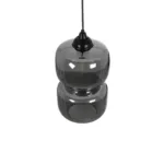 GLOBOSTAR® PIAGE 206-0036 Μοντέρνο Κρεμαστό Φωτιστικό Οροφής με Ντουί 1 x E27 AC 220-240V IP20 - Μαύρο Φιμέ - Μ18 x Π18 x Υ31cm - Image 6
