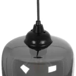 GLOBOSTAR® PIAGE 206-0036 Μοντέρνο Κρεμαστό Φωτιστικό Οροφής με Ντουί 1 x E27 AC 220-240V IP20 - Μαύρο Φιμέ - Μ18 x Π18 x Υ31cm - Image 9
