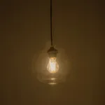 GLOBOSTAR® MPRALA 206-0038 Μοντέρνο Κρεμαστό Φωτιστικό Οροφής με Ντουί 1 x E27 AC 220-240V IP20 - Διάφανο - Μ20 x Π20 x Υ18cm - Image 2