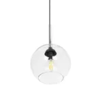 GLOBOSTAR® MPRALA 206-0038 Μοντέρνο Κρεμαστό Φωτιστικό Οροφής με Ντουί 1 x E27 AC 220-240V IP20 - Διάφανο - Μ20 x Π20 x Υ18cm - Image 5