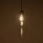 GLOBOSTAR® BOHEMIA 206-0039 Μοντέρνο Κρεμαστό Φωτιστικό Οροφής με Ντουί 1 x E27 AC 220-240V IP20 - Διάφανο - Μ15 x Π15 x Υ40cm - Image 2