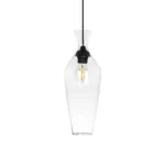 GLOBOSTAR® BOHEMIA 206-0039 Μοντέρνο Κρεμαστό Φωτιστικό Οροφής με Ντουί 1 x E27 AC 220-240V IP20 - Διάφανο - Μ15 x Π15 x Υ40cm - Image 4