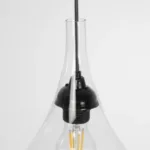 GLOBOSTAR® TORU 206-0042 Μοντέρνο Κρεμαστό Φωτιστικό Οροφής με Ντουί 1 x E27 AC 220-240V IP20 - Διάφανο - Μ20 x Π20 x Υ31cm - Image 9