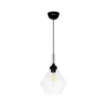 GLOBOSTAR® TORU 206-0042 Μοντέρνο Κρεμαστό Φωτιστικό Οροφής με Ντουί 1 x E27 AC 220-240V IP20 - Διάφανο - Μ20 x Π20 x Υ31cm - Image 3