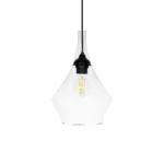 GLOBOSTAR® TORU 206-0042 Μοντέρνο Κρεμαστό Φωτιστικό Οροφής με Ντουί 1 x E27 AC 220-240V IP20 - Διάφανο - Μ20 x Π20 x Υ31cm - Image 4