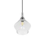 GLOBOSTAR® TORU 206-0042 Μοντέρνο Κρεμαστό Φωτιστικό Οροφής με Ντουί 1 x E27 AC 220-240V IP20 - Διάφανο - Μ20 x Π20 x Υ31cm - Image 5