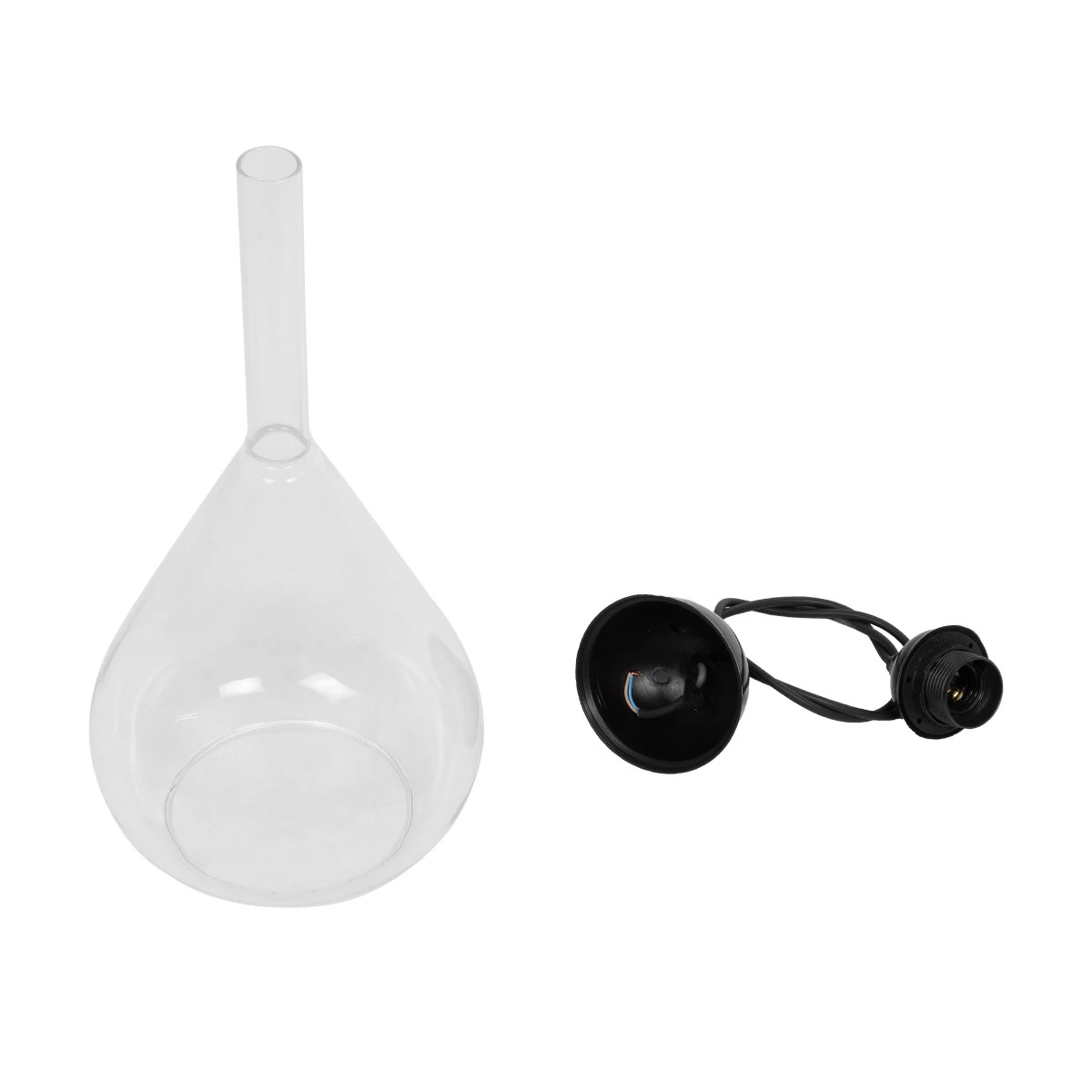 GLOBOSTAR® BALU 206-0043 Μοντέρνο Κρεμαστό Φωτιστικό Οροφής με Ντουί 1 x E27 AC 220-240V IP20 - Διάφανο - Μ20 x Π20 x Υ42cm - Image 10