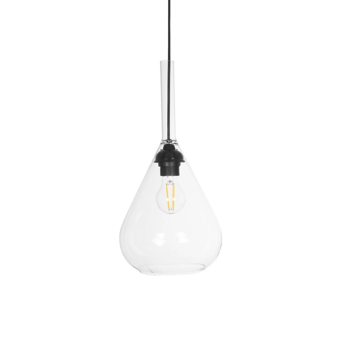 GLOBOSTAR® BALU 206-0043 Μοντέρνο Κρεμαστό Φωτιστικό Οροφής με Ντουί 1 x E27 AC 220-240V IP20 - Διάφανο - Μ20 x Π20 x Υ42cm - Image 4