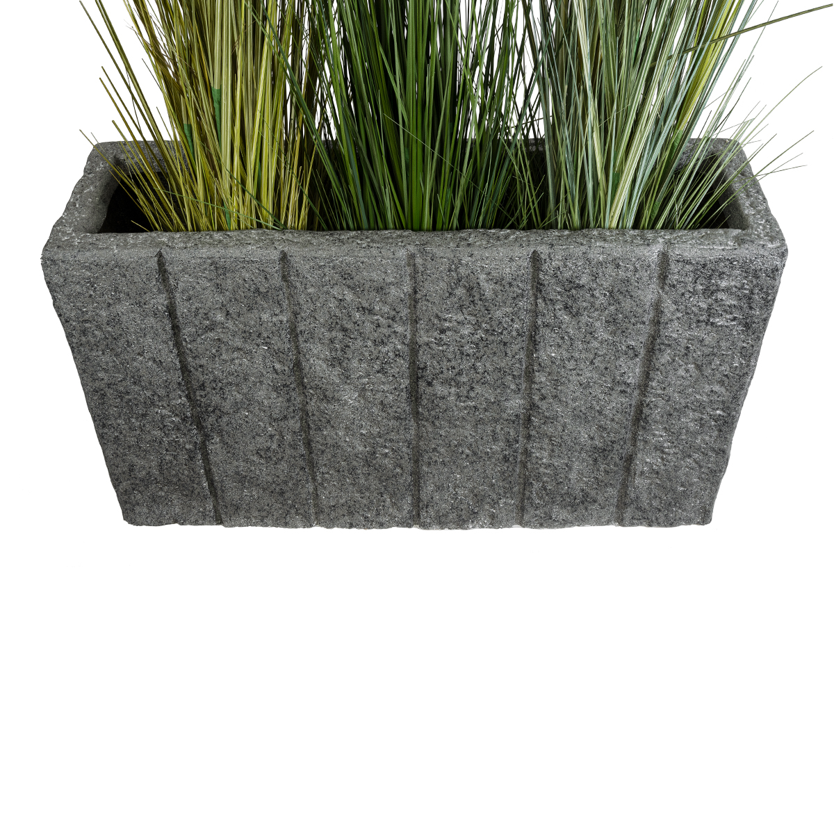 GloboStar® Artificial Garden PELLEGRINO 20765 Επιδαπέδιο Πολυεστερικό Τσιμεντένιο Κασπώ Γλάστρα - Flower Pot Γκρι Μ100 x Π31 x Υ60cm - Image 3