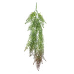 GloboStar® Artificial Garden HANGING FERN 20862 Τεχνητό Διακοσμητικό Κρεμαστό Φυτό Φτέρη Μ28 x Π15 x Υ90cm