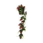 GloboStar® Artificial Garden HANGING RED PINE CONE 20869 Τεχνητό Κρεμαστό Διακοσμητικό Φυτό Κόκκινο Κουκουνάρι Μ17 x Π17 x Υ50cm