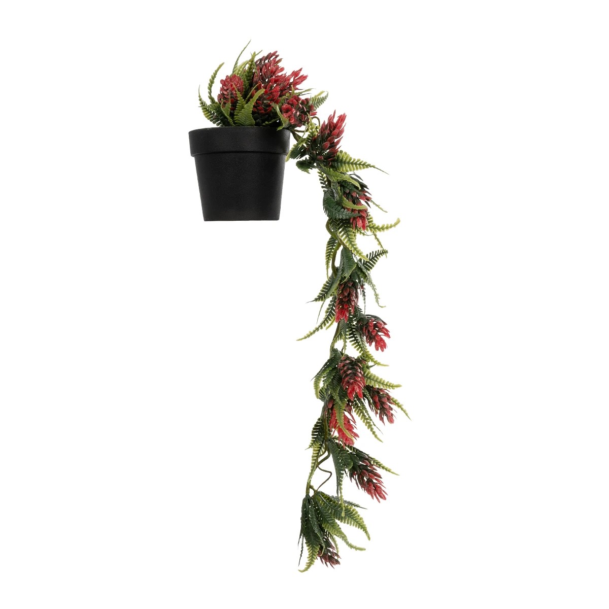 GloboStar® Artificial Garden HANGING RED PINE CONE 20869 Τεχνητό Κρεμαστό Διακοσμητικό Φυτό Κόκκινο Κουκουνάρι Μ17 x Π17 x Υ50cm - Image 2