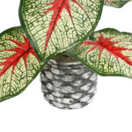 GloboStar® Artificial Garden CALADIUM 20891 Τεχνητό Διακοσμητικό Φυτό Τροπικό Φυτό Φ40 x Υ33cm - Image 3