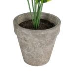 GloboStar® Artificial Garden YELLOW HOSTA PLANT 20899 Τεχνητό Διακοσμητικό Φυτό Κίτρινη Χόστα Φ45 x Υ40cm - Image 3