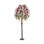 GloboStar® Artificial Garden ROSES TREE 21068 Τεχνητό Διακοσμητικό Δέντρο Τριανταφυλλιά Μ110 x Π110 x Υ240cm