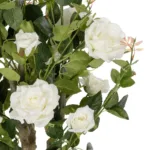 GloboStar® Artificial Garden WHITE ROSES 21069 Τεχνητό Διακοσμητικό Δέντρο Τριανταφυλλιά Μ50 x Π50 x Υ90cm - Image 2