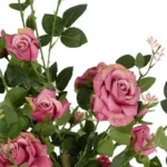 GloboStar® Artificial Garden PINK ROSES 21072 Τεχνητό Διακοσμητικό Δέντρο Τριανταφυλλιά Μ50 x Π50 x Υ90cm - Image 2
