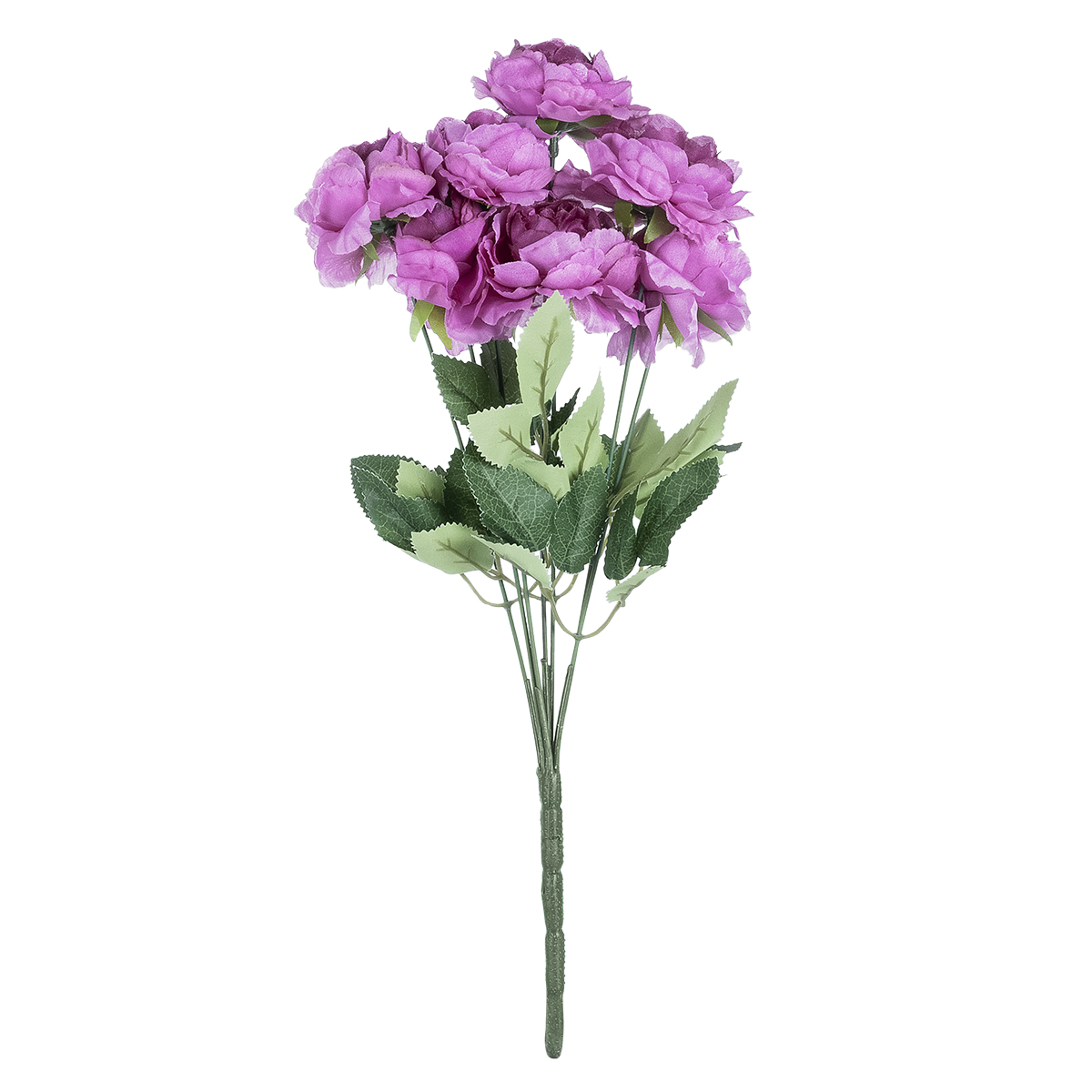 GloboStar® Artificial Garden PURPLE PEONY FLOWER BRANCH 21080 Τεχνητό Διακοσμητικό Μπουκέτο Μώβ Παιώνιας Y45cm