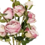 GloboStar® Artificial Garden DUSTY PINK ROSE BOUQUET 21083 Τεχνητό Διακοσμητικό Μπουκέτο Τριαντάφυλλα Ανοιχτό Ροζ Y63cm - Image 2