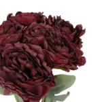 GloboStar® Artificial Garden RED PEONY FLOWER BOUQUET 21086 Τεχνητό Διακοσμητικό Μπουκέτο Κόκκινο Παιώνιας Y43cm - Image 2