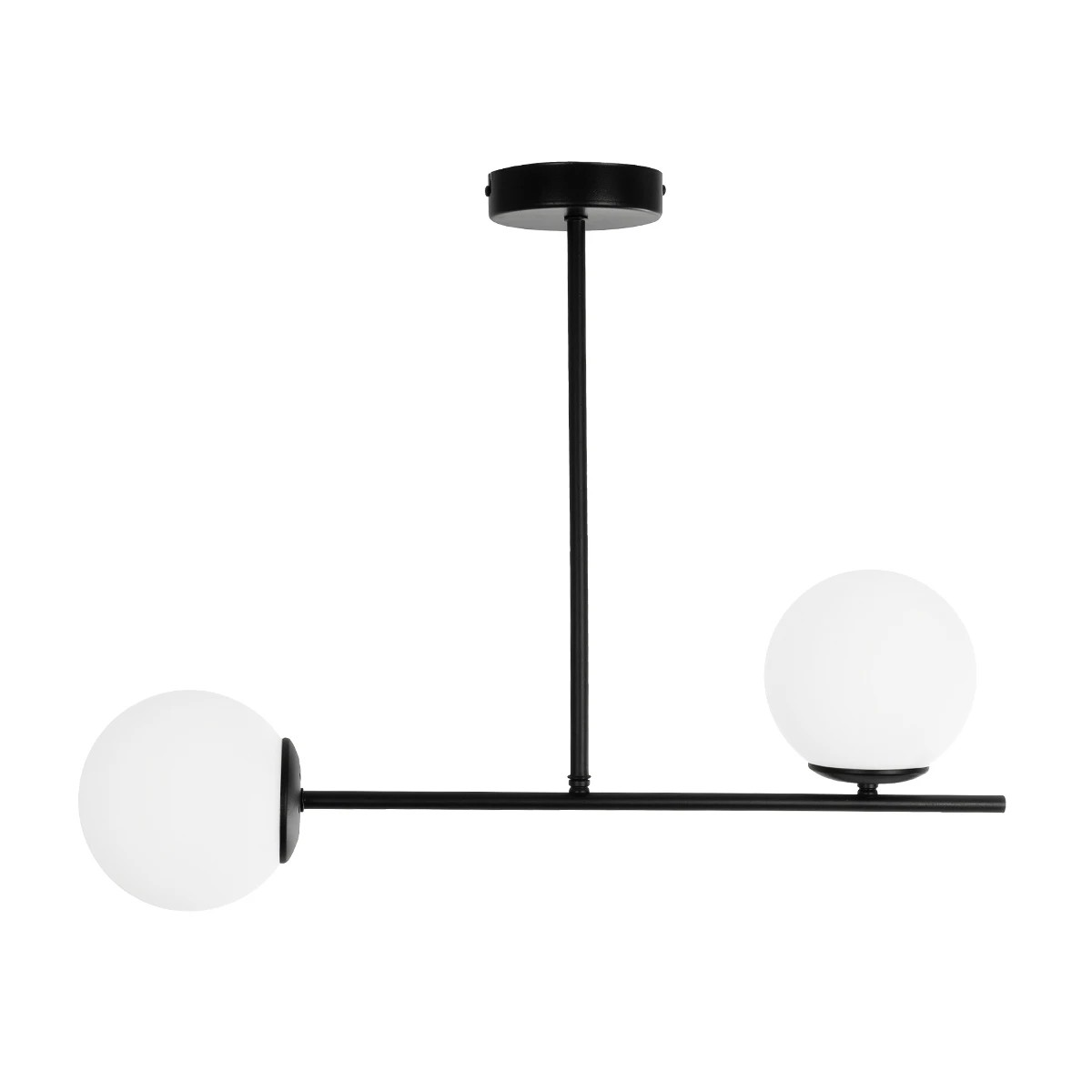 GLOBOSTAR® GLOBUS 201-0118 Μοντέρνο Φωτιστικό Οροφής με Ντουί 2 x E27 AC 220-240V IP20 - Μαύρο & Λευκό - Μ65 x Π15 x Υ23cm - Image 3