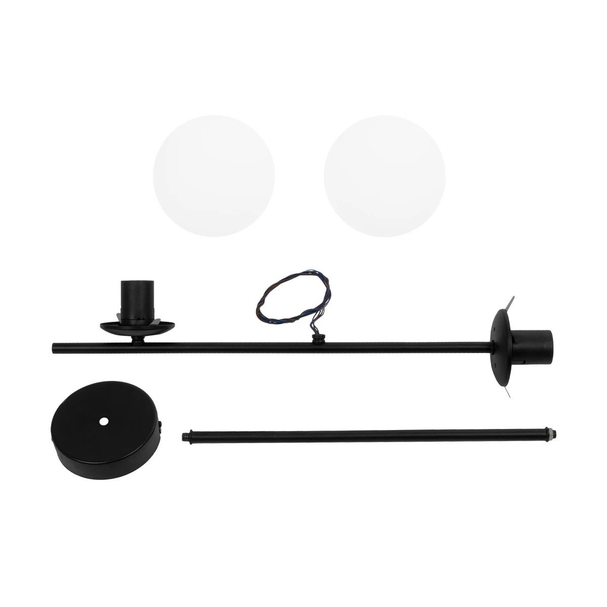 GLOBOSTAR® GLOBUS 201-0118 Μοντέρνο Φωτιστικό Οροφής με Ντουί 2 x E27 AC 220-240V IP20 - Μαύρο & Λευκό - Μ65 x Π15 x Υ23cm - Image 9